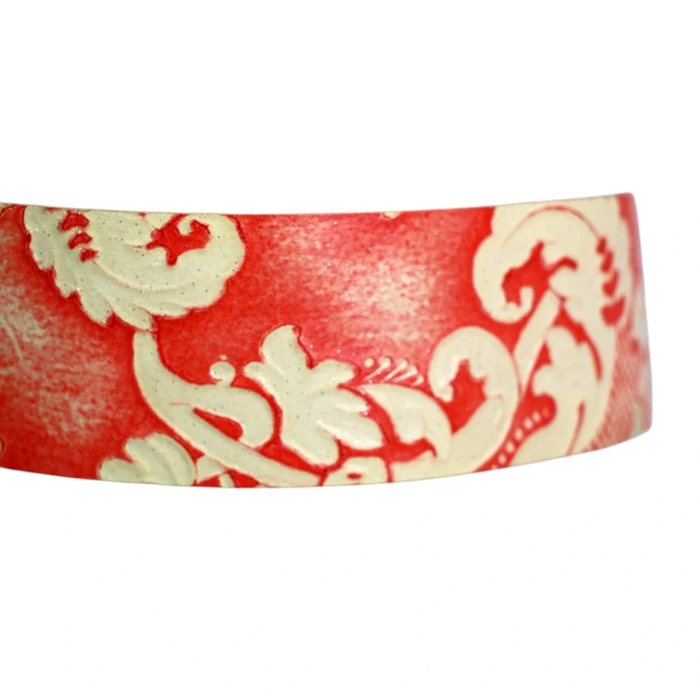 Garuglieri RED WHITE REAL LEATHER 2 1/4
